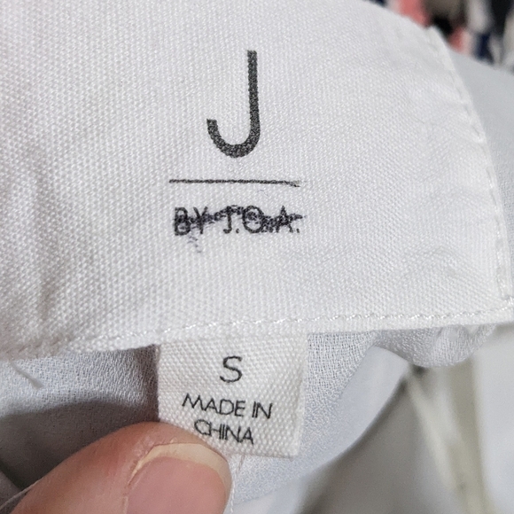 ✨3/$15  J by J.O.A. pink black navy blue striped one shoulder dress S - Picture 7 of 7